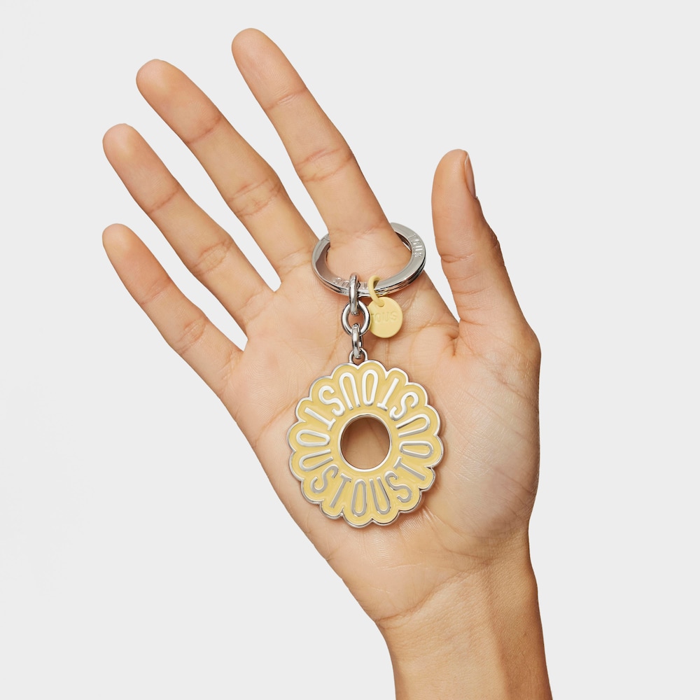 Llavero amarillo TOUS Circle Logo