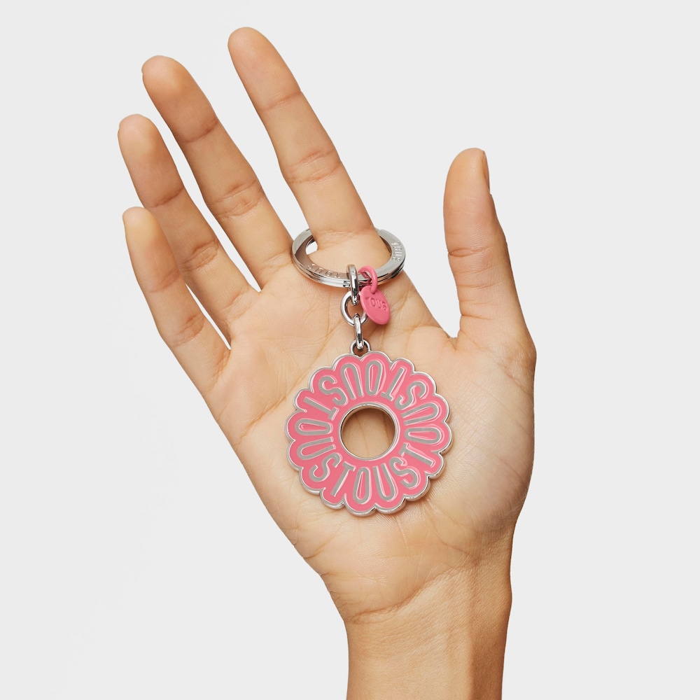 Llavero rosa TOUS Circle Logo