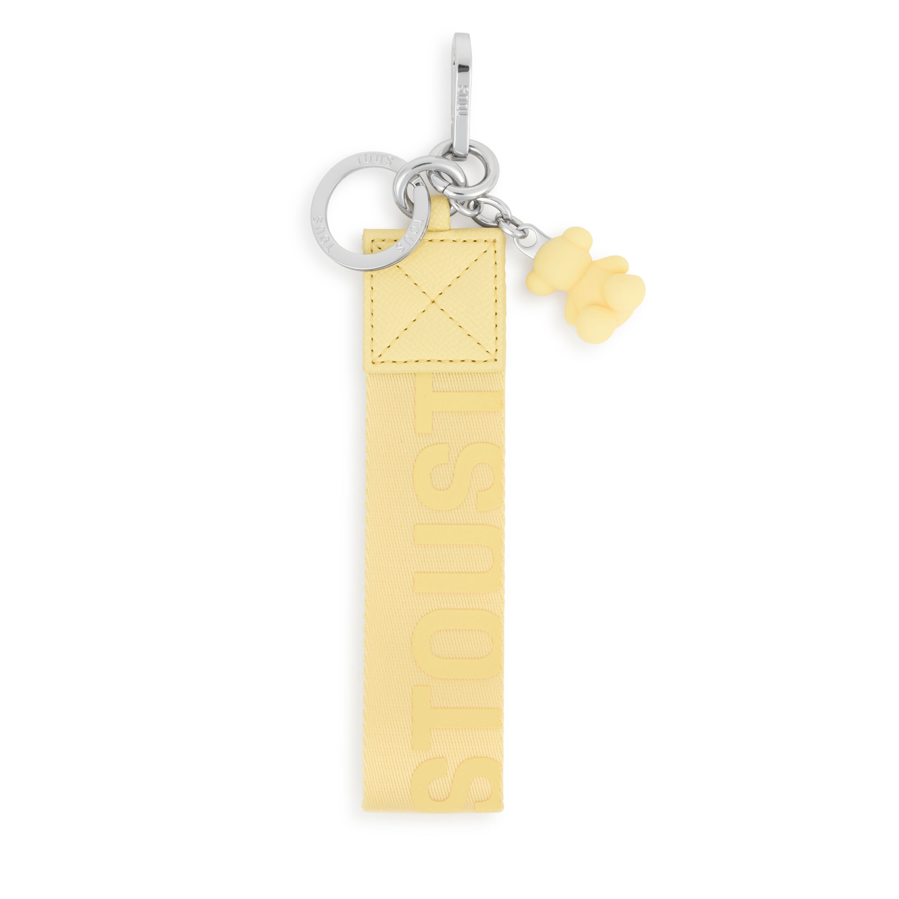 Yellow webbing Key ring Bold Bear