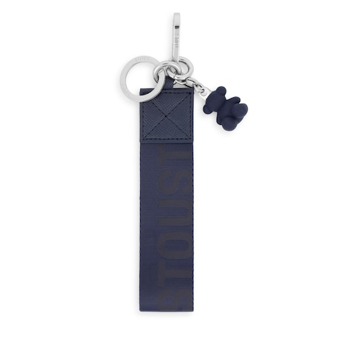 Blue webbing Key ring Bold Bear