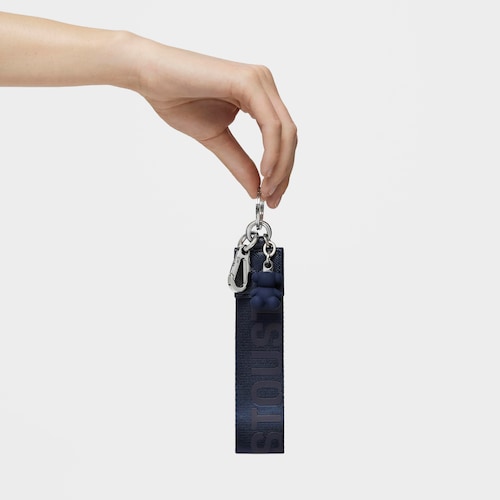 Blue webbing Key ring Bold Bear