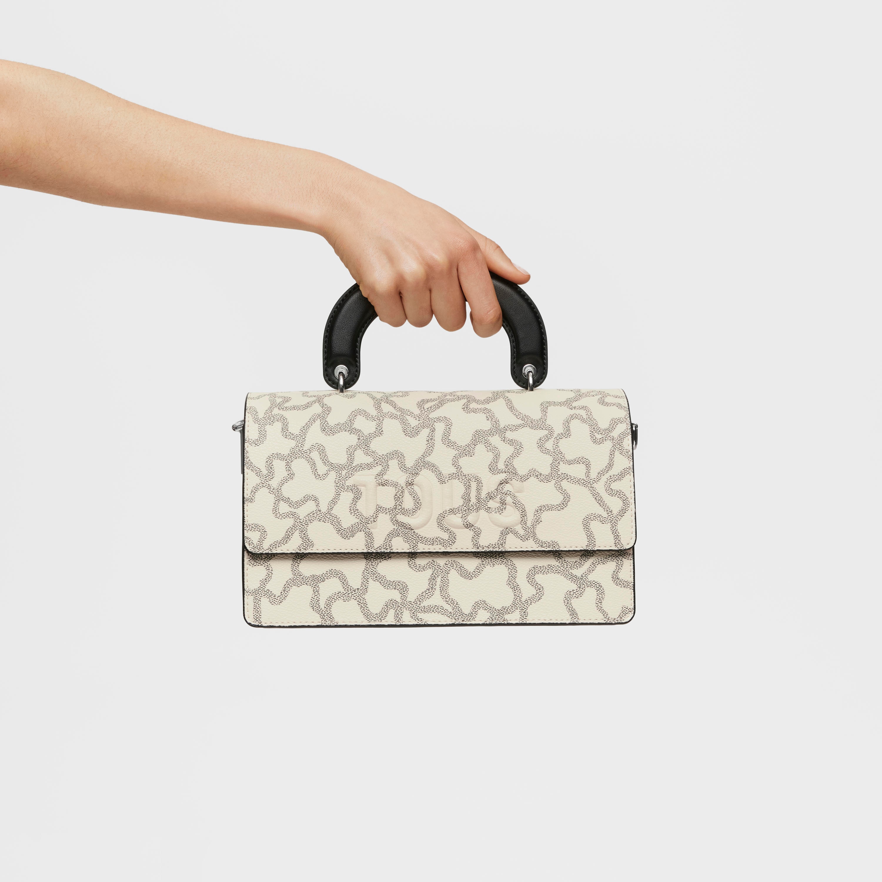 Kaos Icon taupe and green medium Crossbody bag with flap