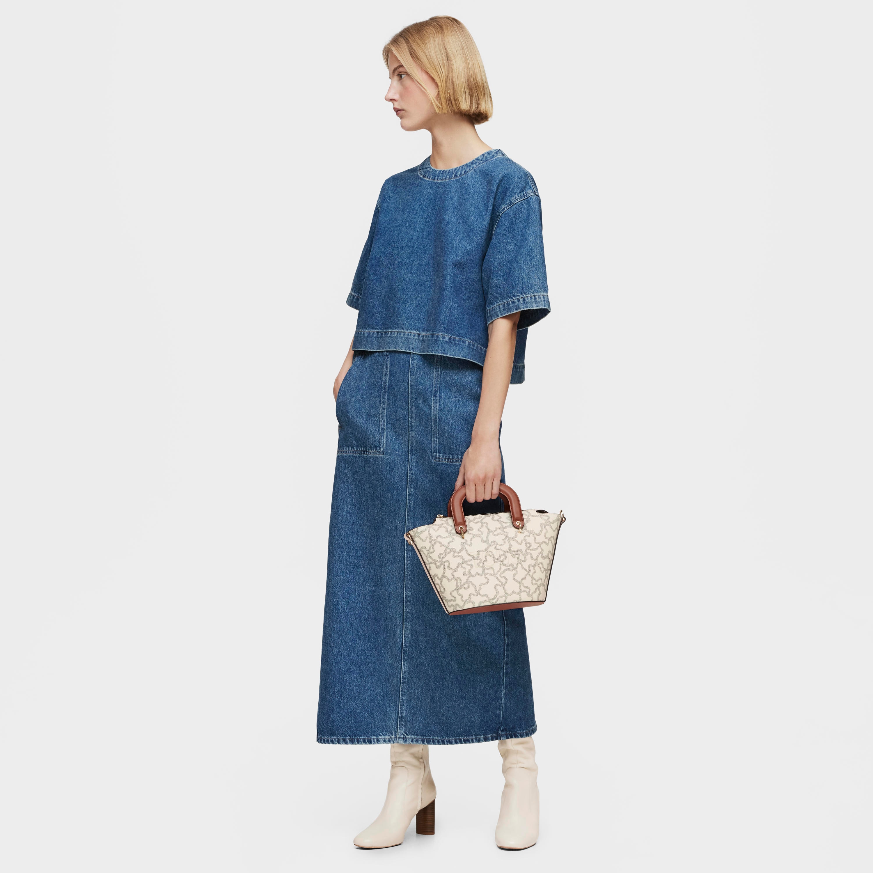 Kaos Icon small beige Tote bag