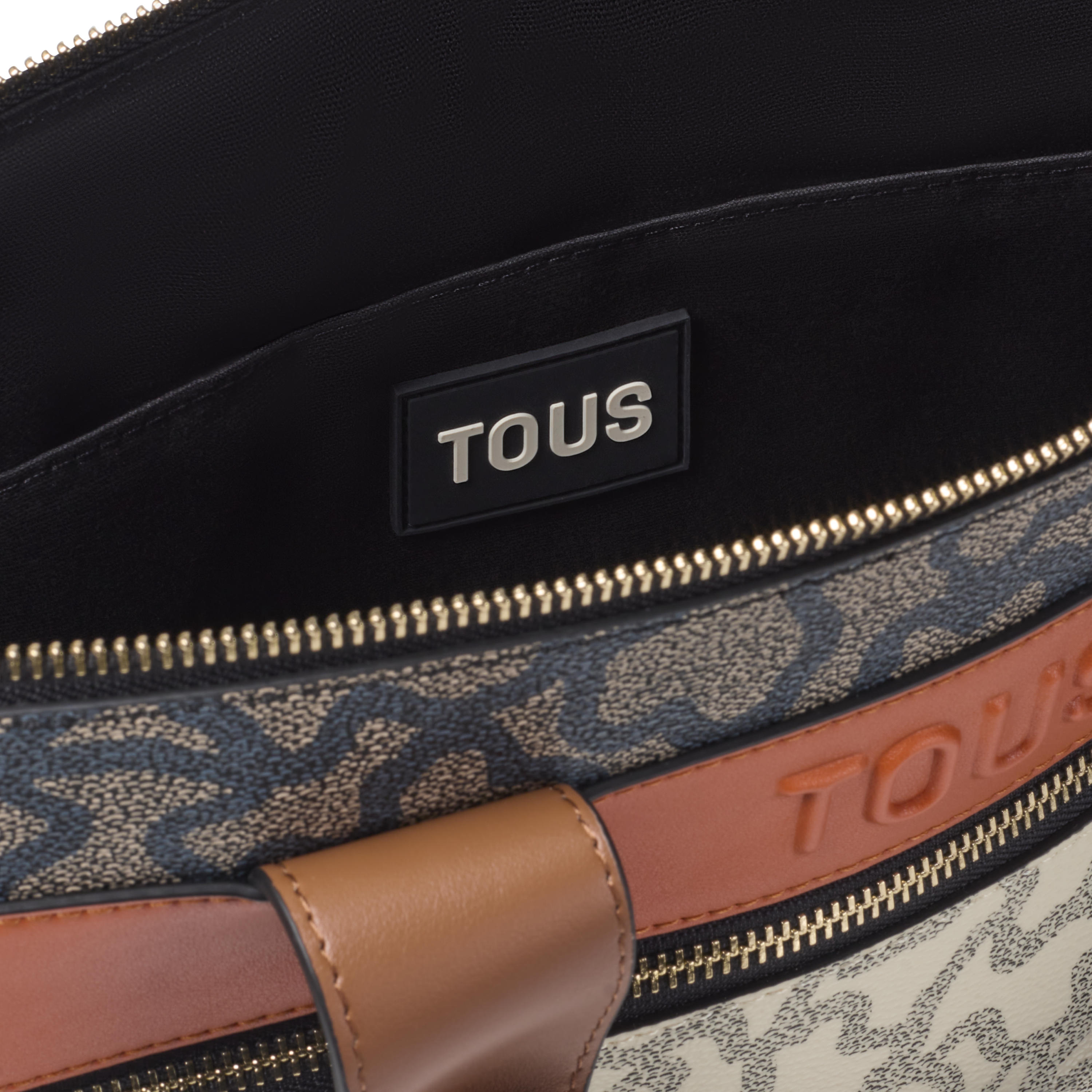 Kaos Icon beige and black Briefcase