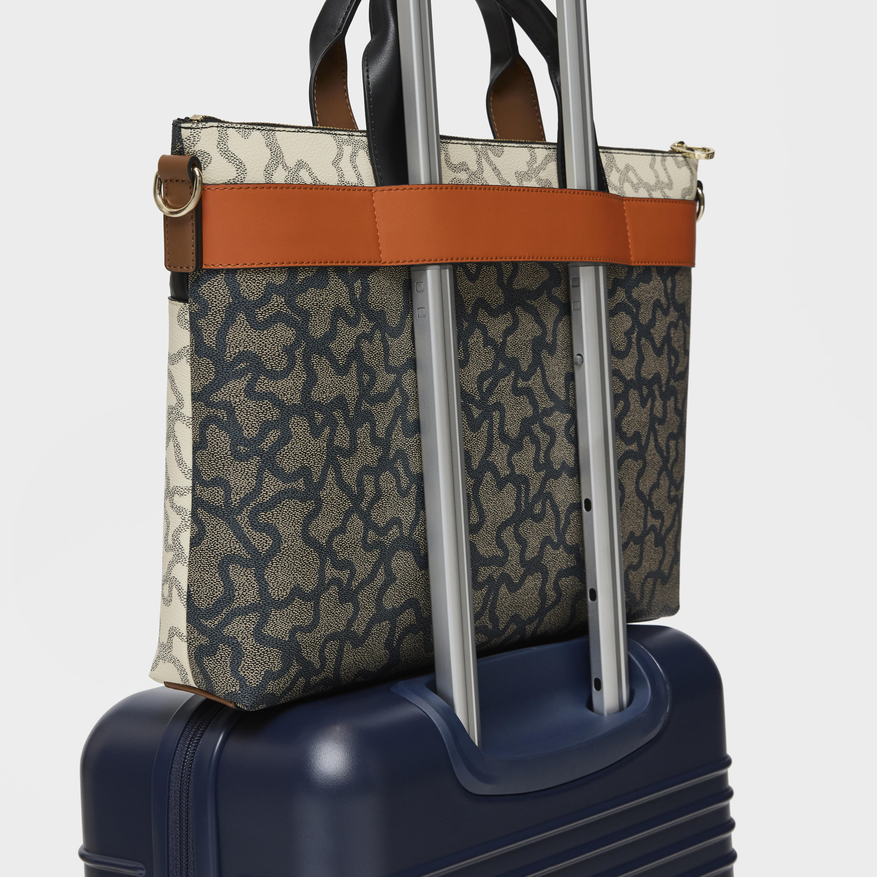 Kaos Icon beige and black Briefcase