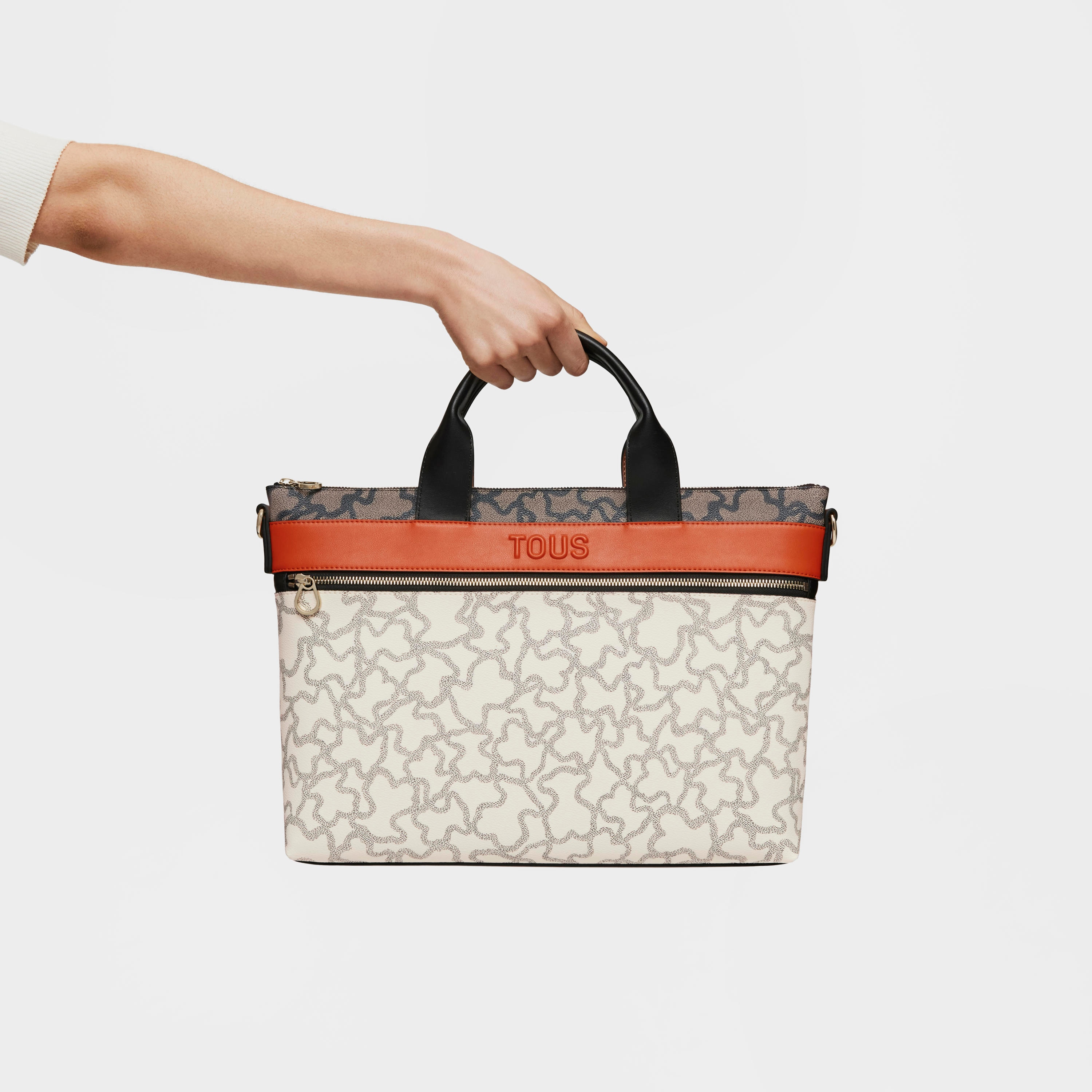 Kaos Icon beige and black Briefcase