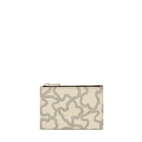 Portamonete con portacarte beige Kaos Icon