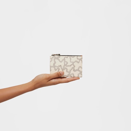 Monedero tarjetero beige Kaos Icon