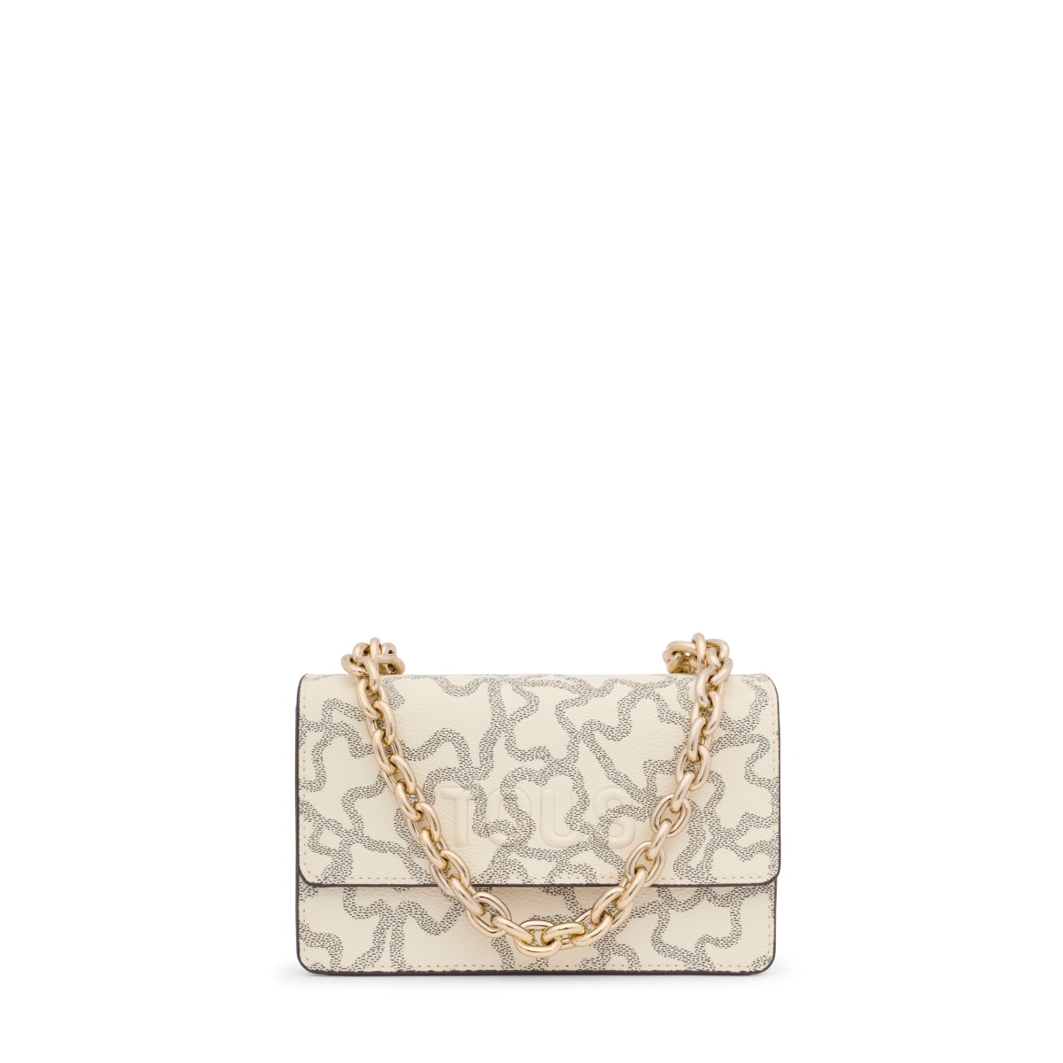 Kaos Icon small beige with flap Crossbody bag