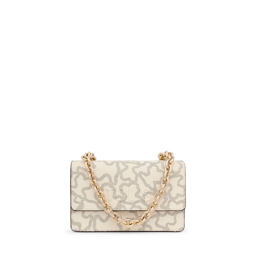 Bandolera pequeña solapa beige Kaos Icon
