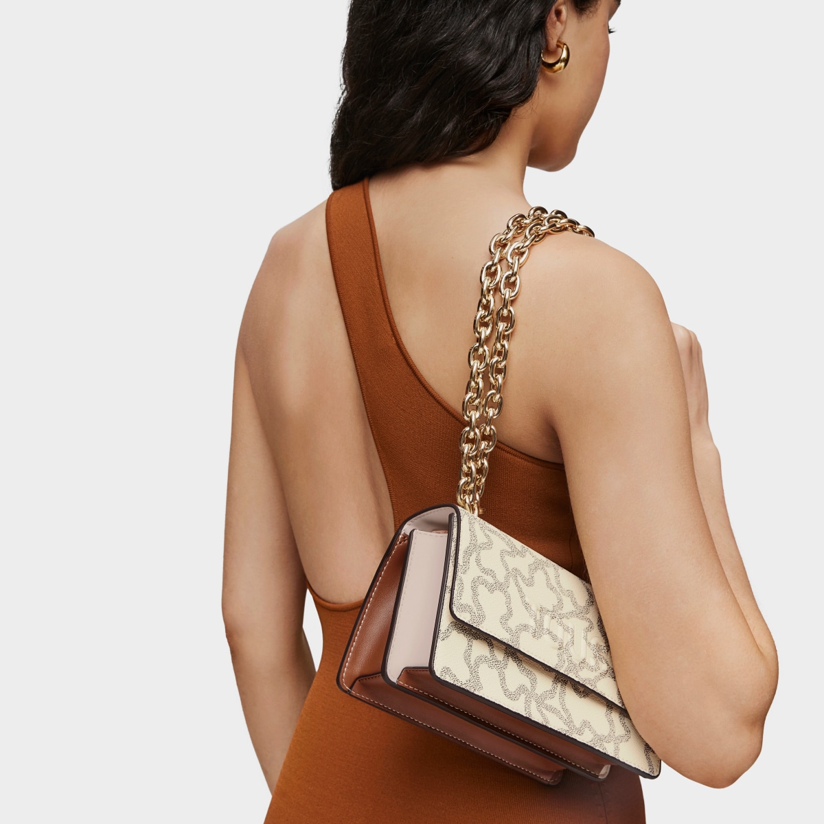 Kaos Icon small beige with flap Crossbody bag
