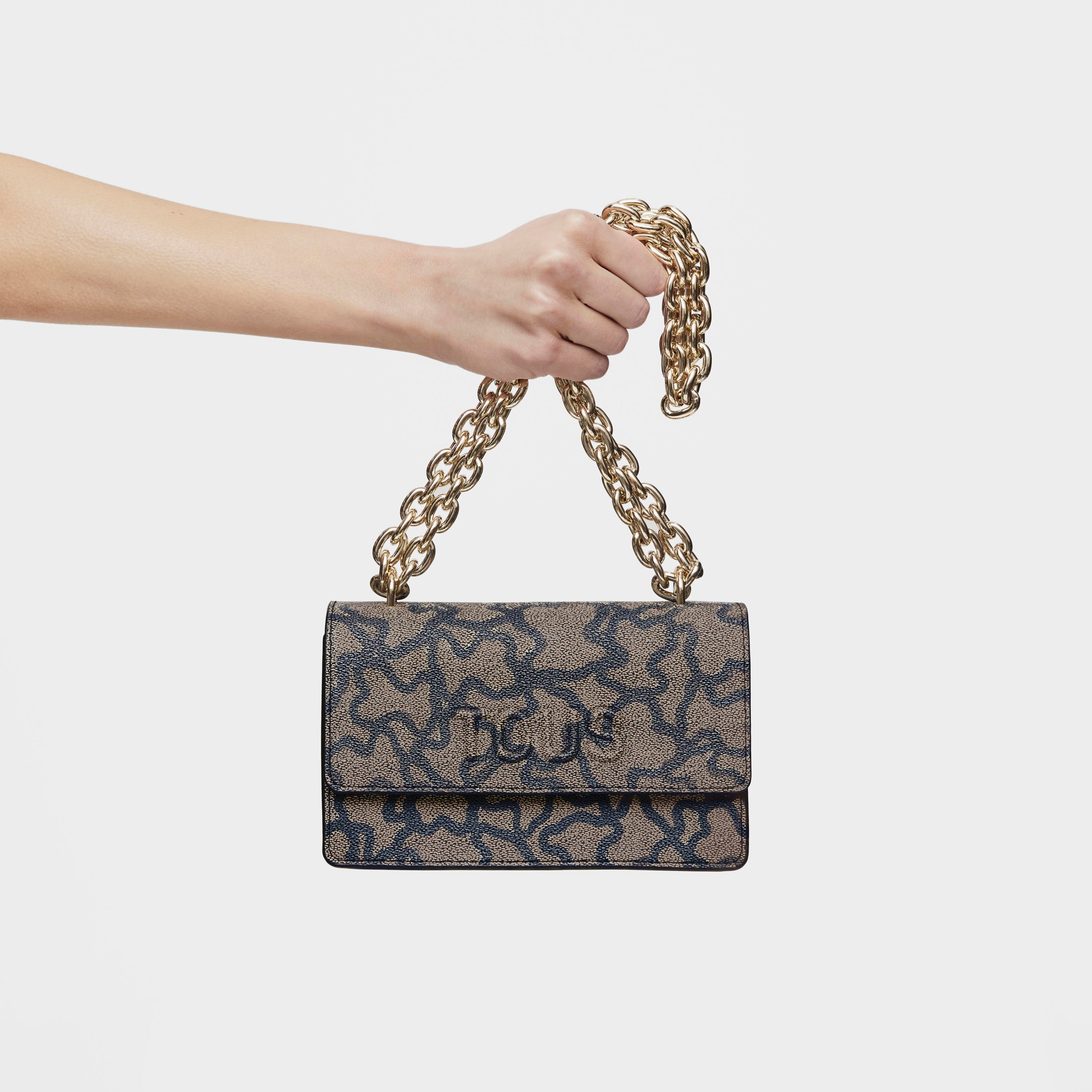 Kaos Icon small black Crossbody bag with flap