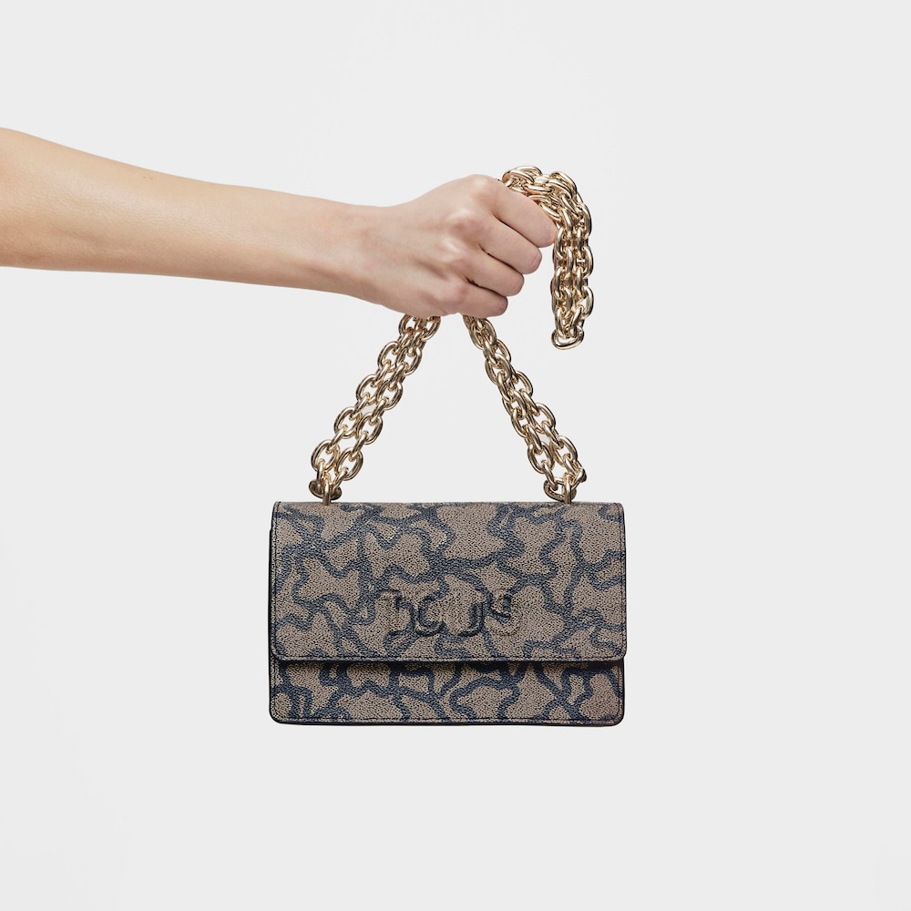 Kaos Icon small black Crossbody bag with flap