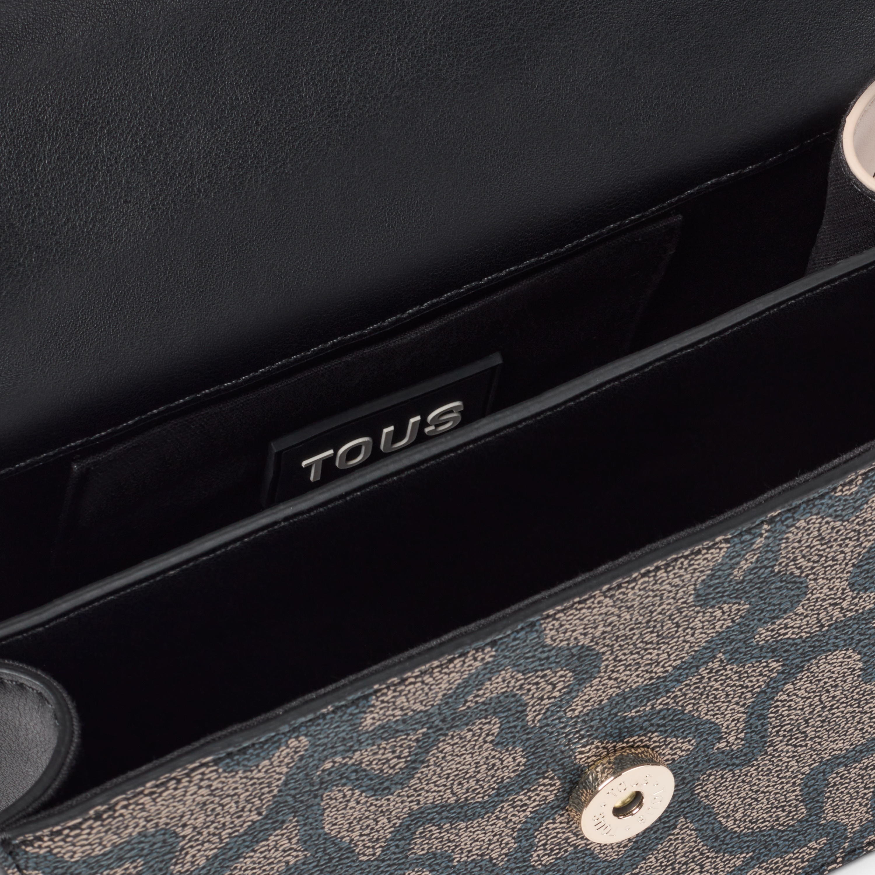 Kaos Icon small black Crossbody bag with flap