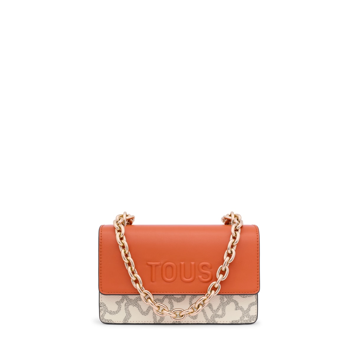 Kaos Icon small beige and black Crossbody bag with flap