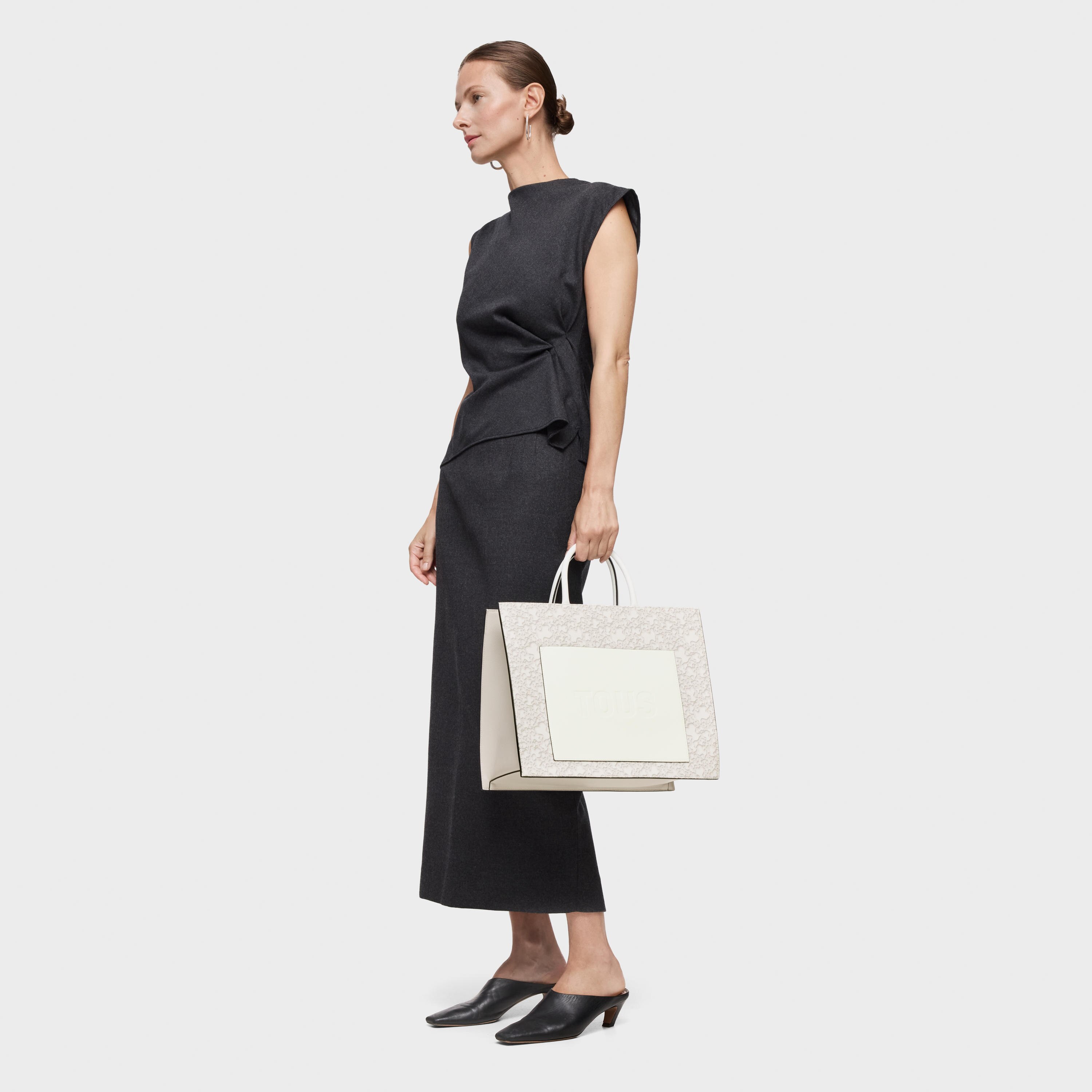 Large light gray Amaya Shopping bag Kaos Mini Evolution New