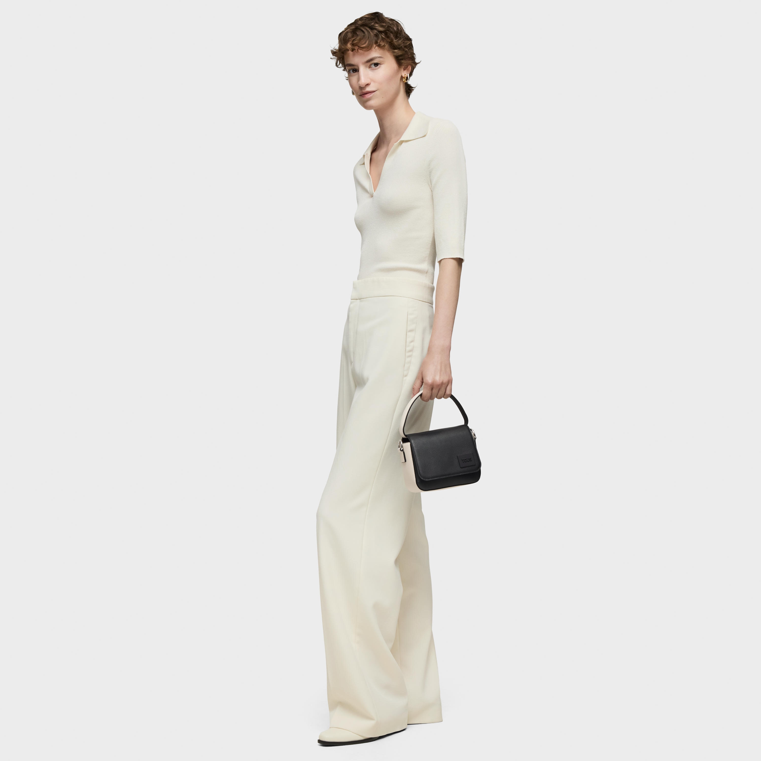 Small black and beige Crossbody bag TOUS Amanda