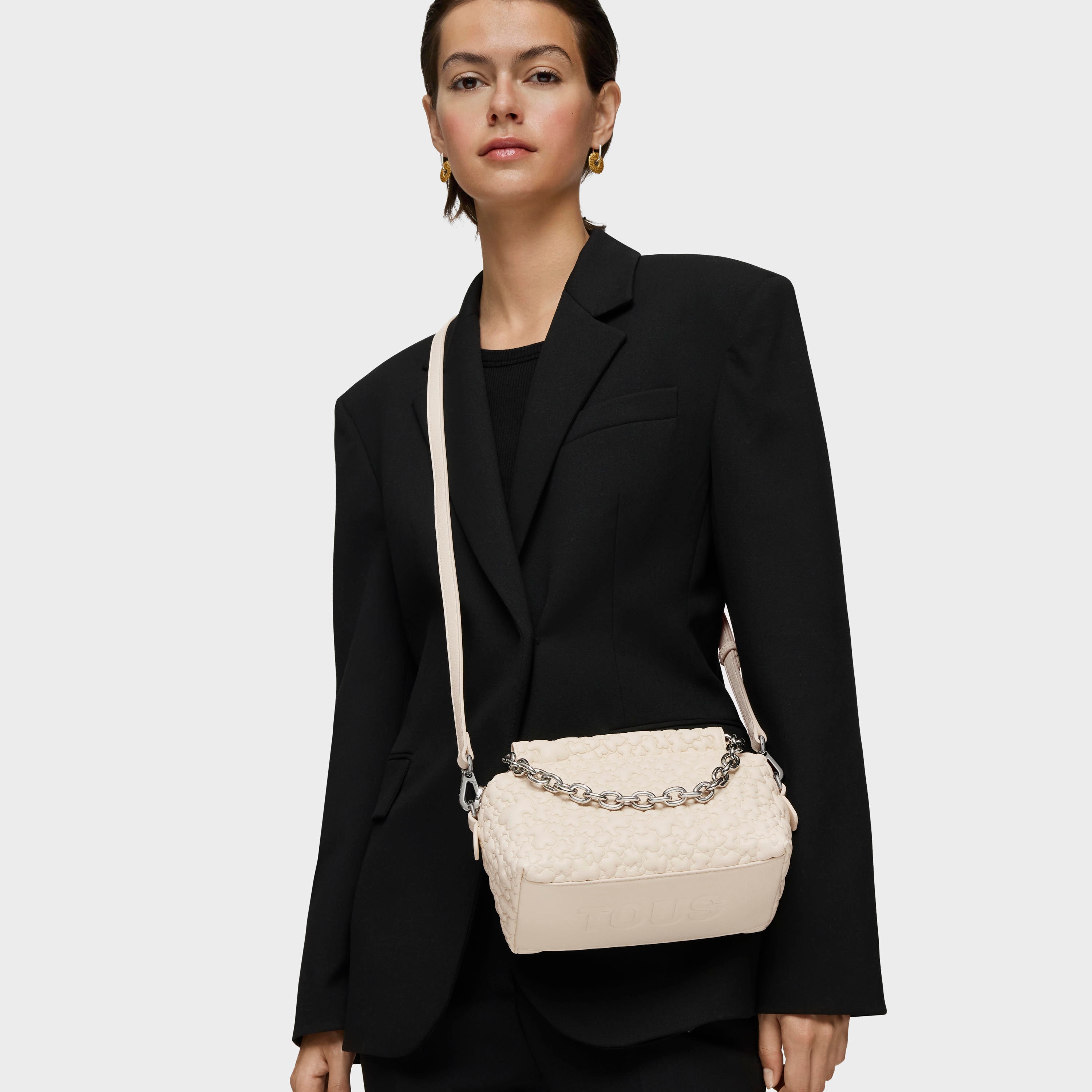 Small beige Crossbody bag TOUS Jane Puffy Bear