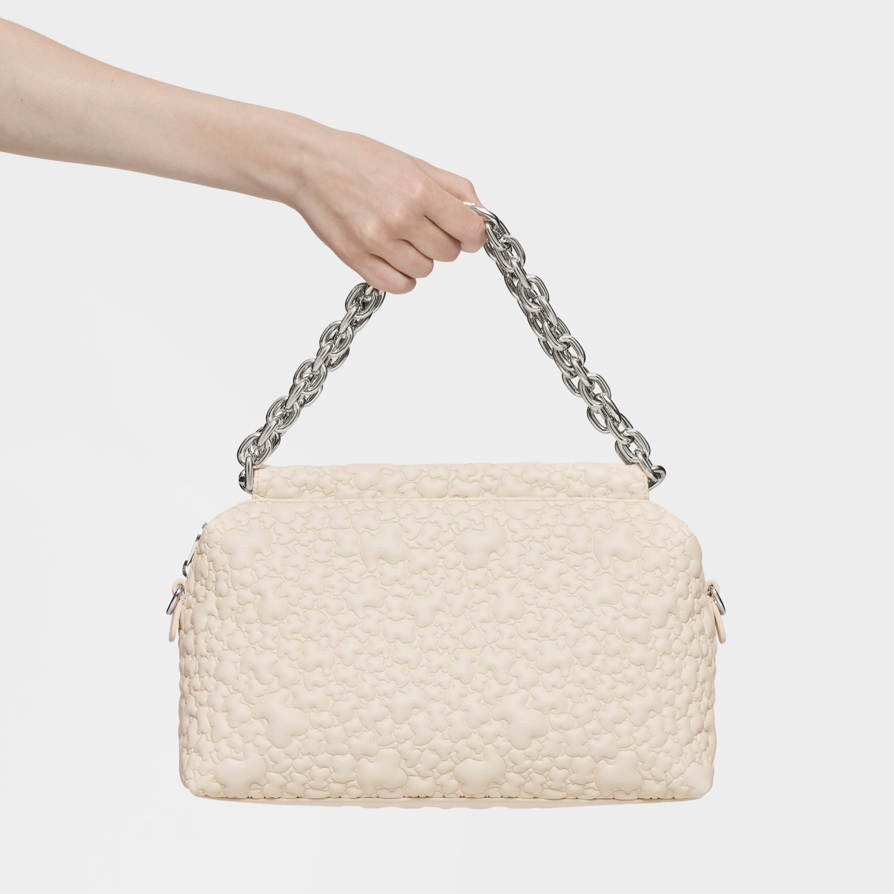 Medium beige Bowling bag TOUS Jane Puffy Bear