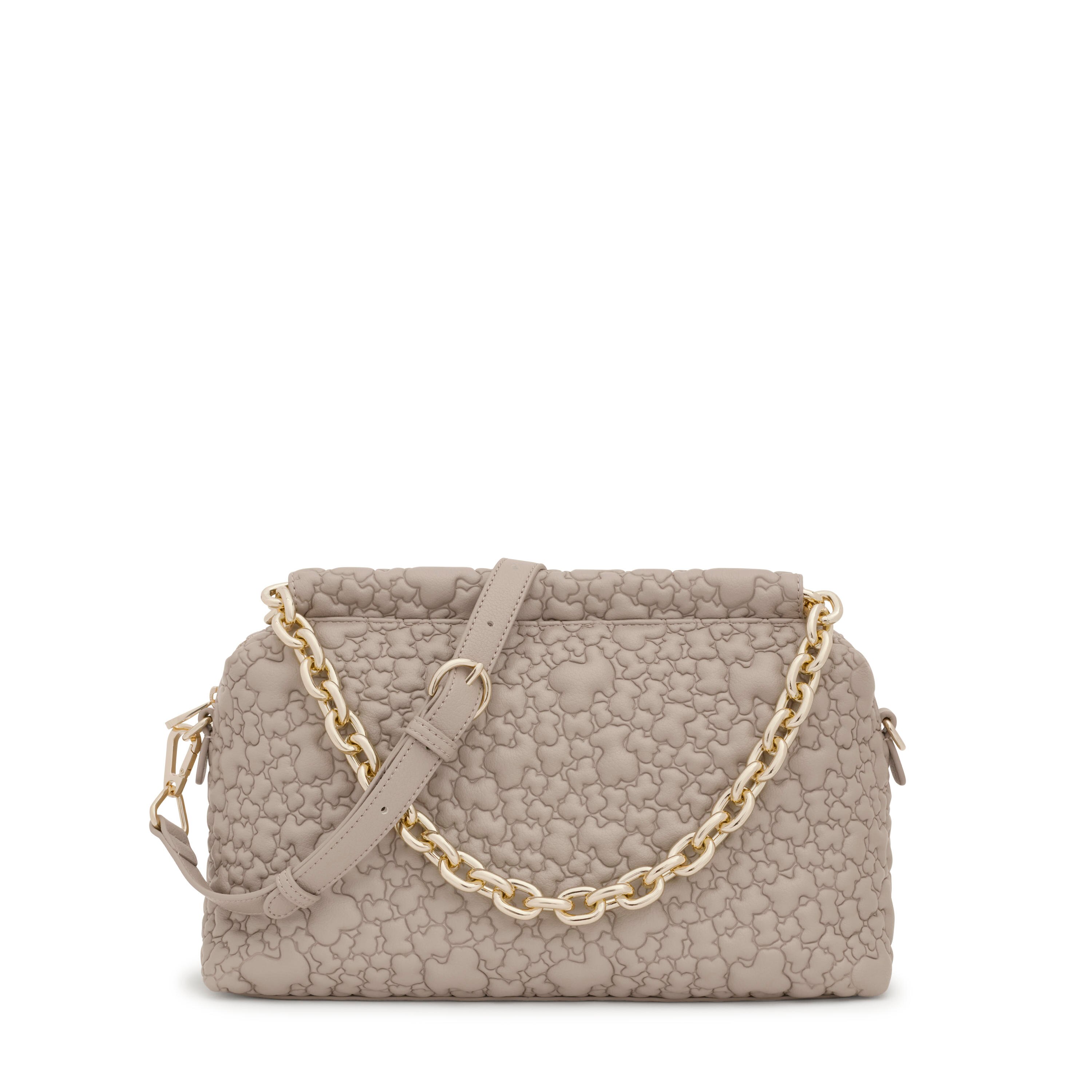 Medium taupe Bowling bag TOUS Jane Puffy Bear | TOUS