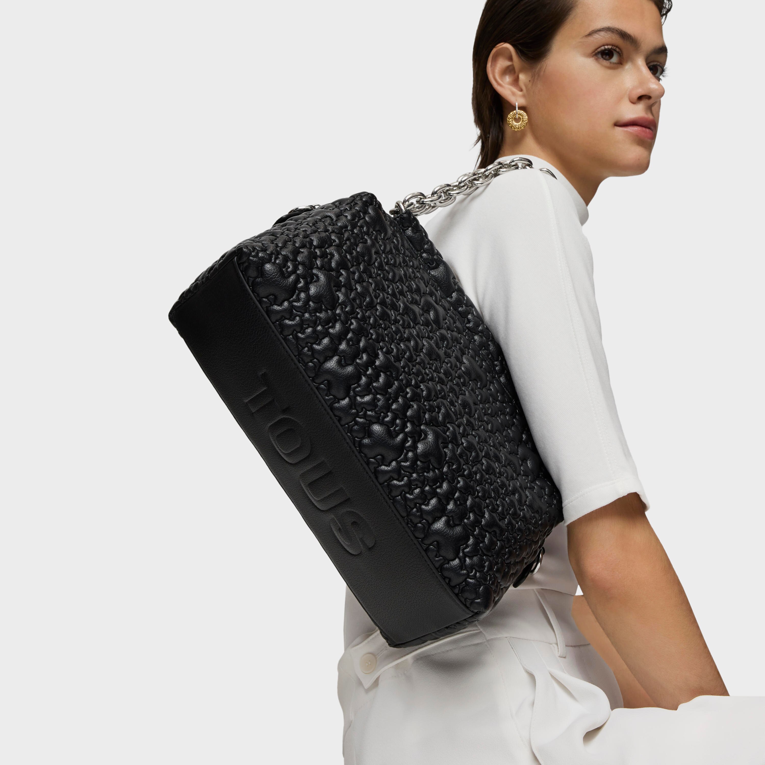 Medium black Bowling bag TOUS Jane Puffy Bear