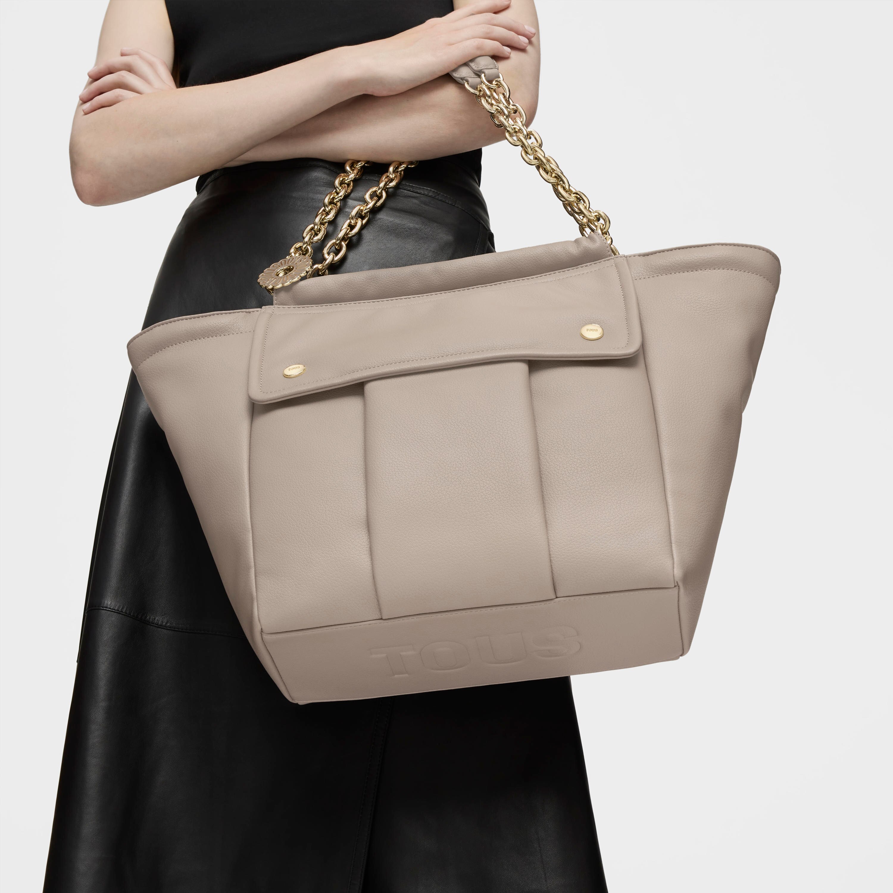 Large taupe Tote bag TOUS Jane