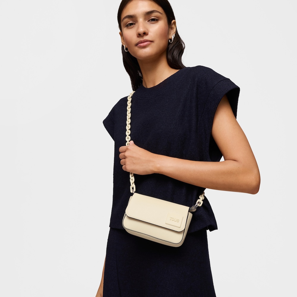 Mini bolso de hombro beige TOUS Amanda image number 5