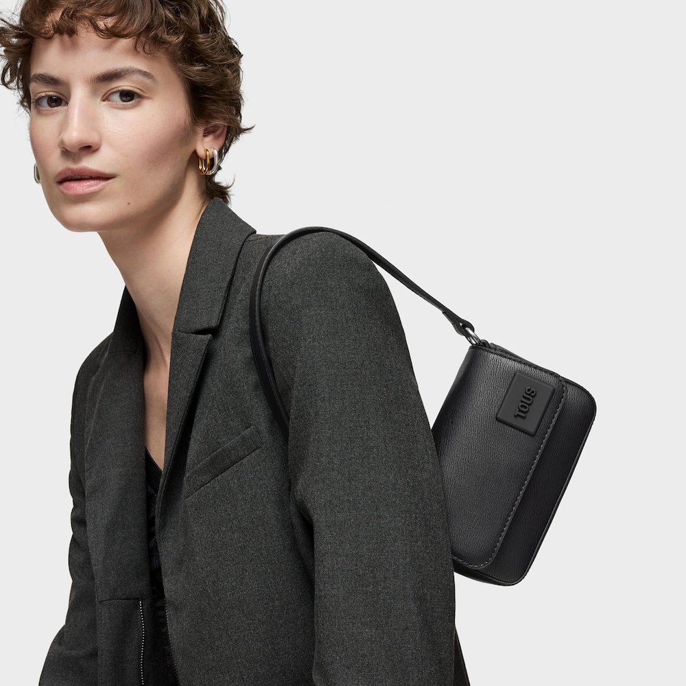 Mini bolso de hombro negro TOUS Amanda image number 8