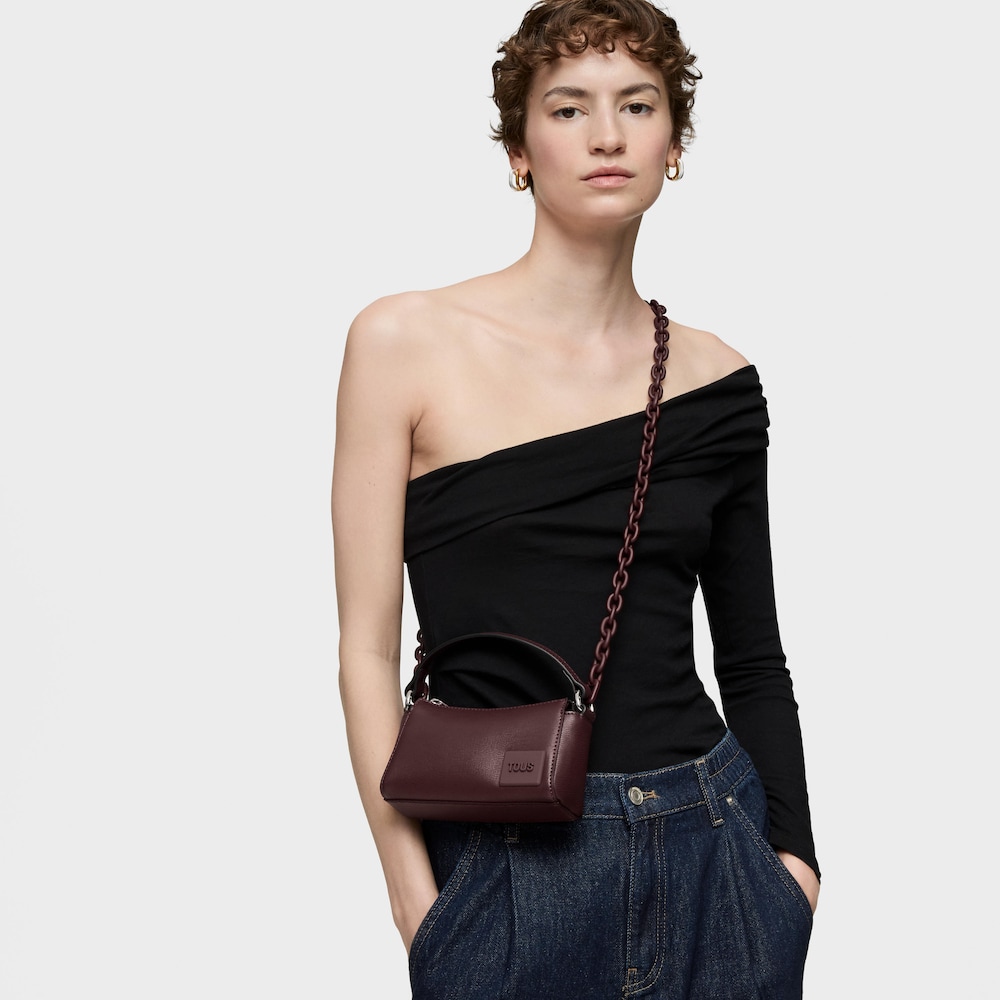 Burgundy Crossbody minibag TOUS Amanda
