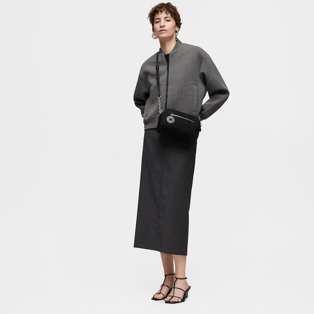 Mala de tiracolo m&eacute;dia preta TOUS Jane Soft