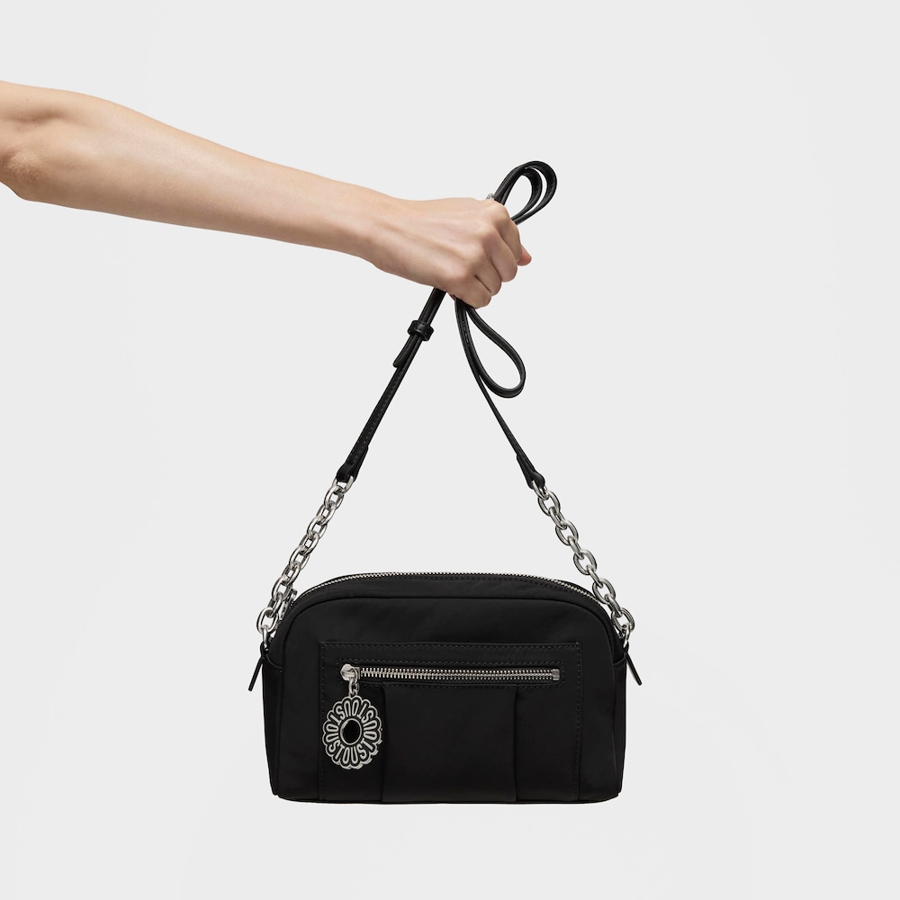 Mala de tiracolo m&eacute;dia preta TOUS Jane Soft