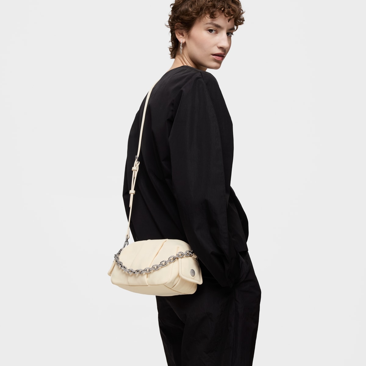 Beige Crossbody reporter bag TOUS Jane Soft