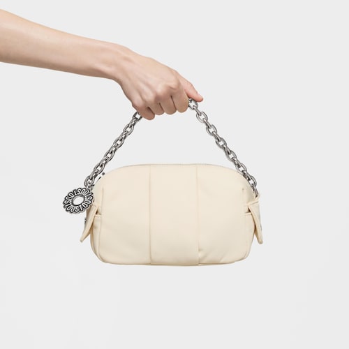 Beige Crossbody reporter bag TOUS Jane Soft