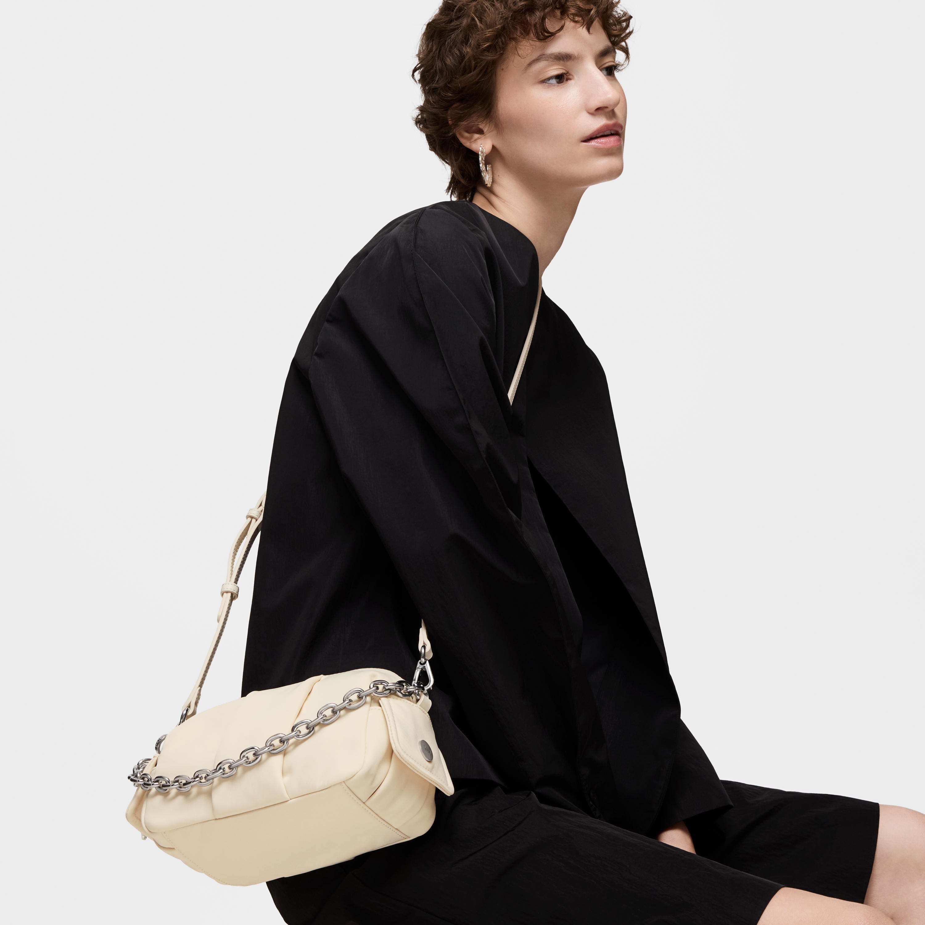 Beige Crossbody reporter bag TOUS Jane Soft