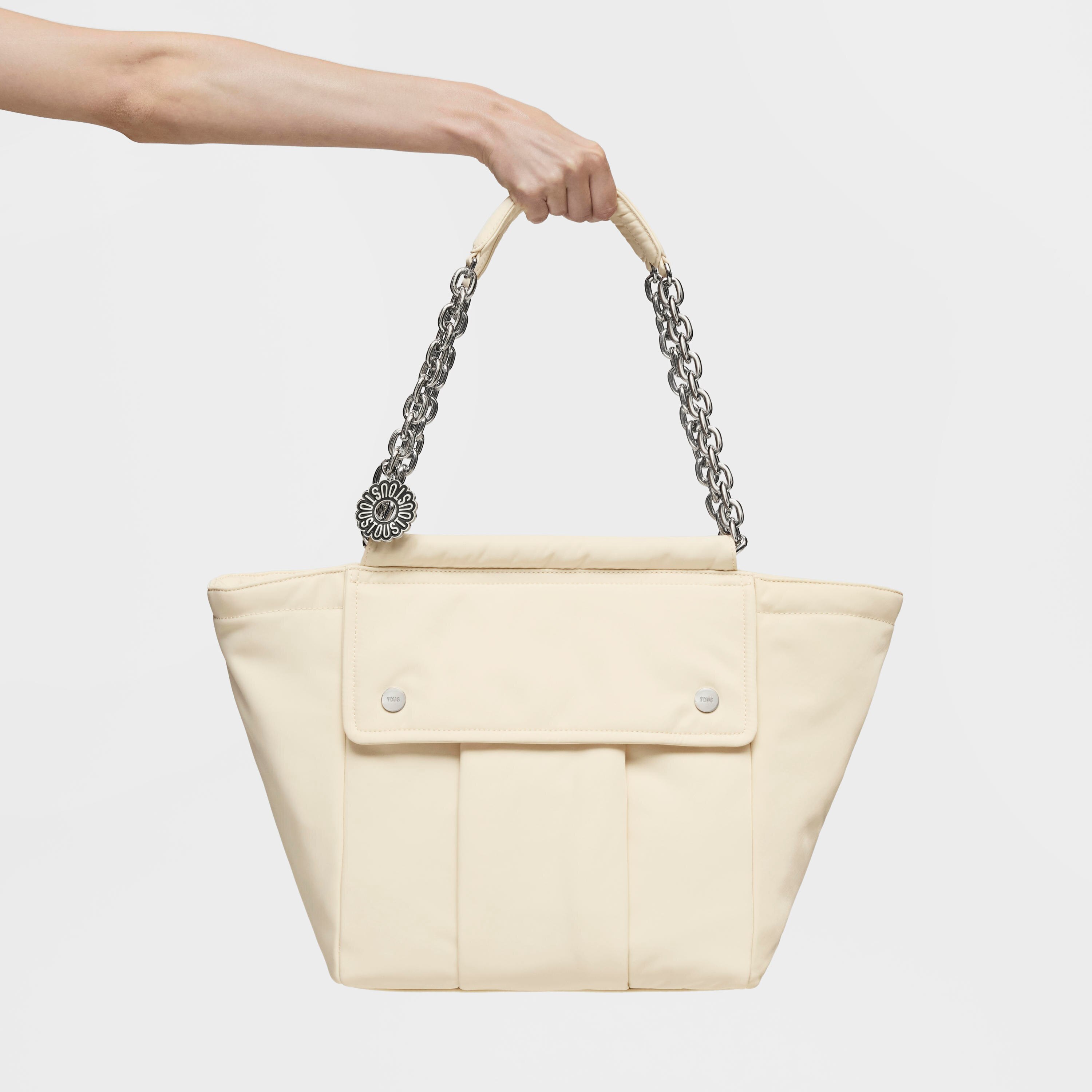 Large beige Tote bag TOUS Jane Soft