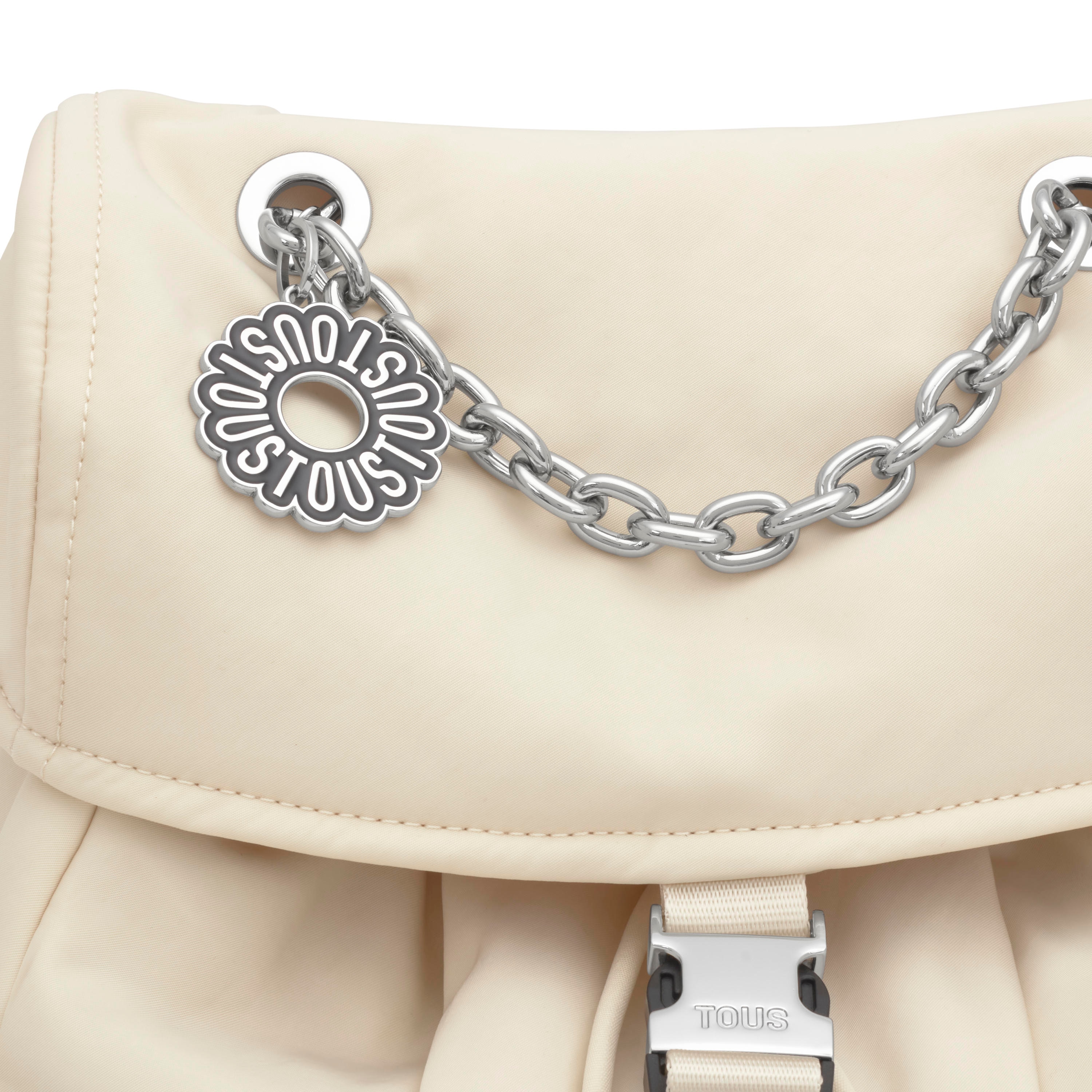 Large beige Backpack TOUS Jane Soft