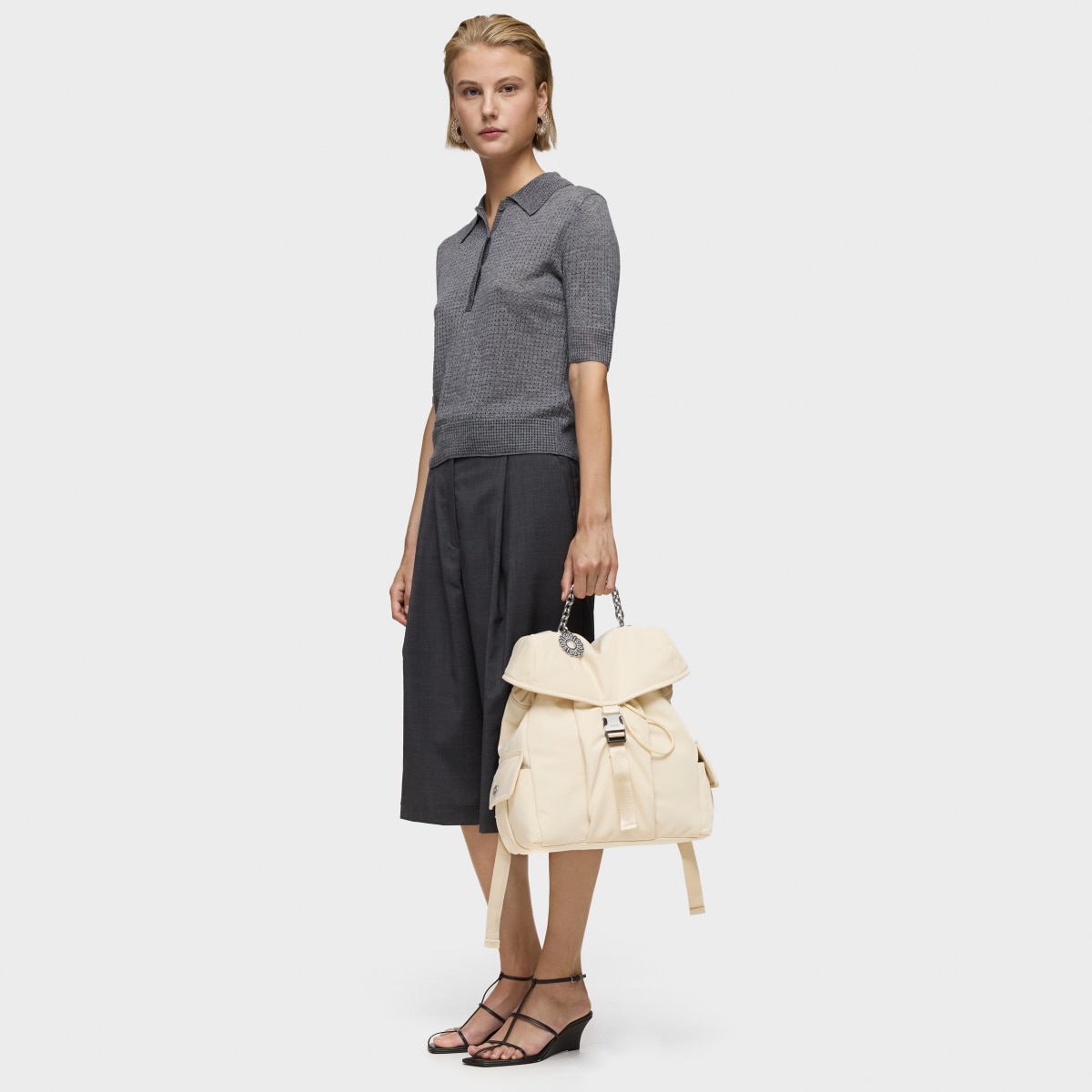 Large beige Backpack TOUS Jane Soft