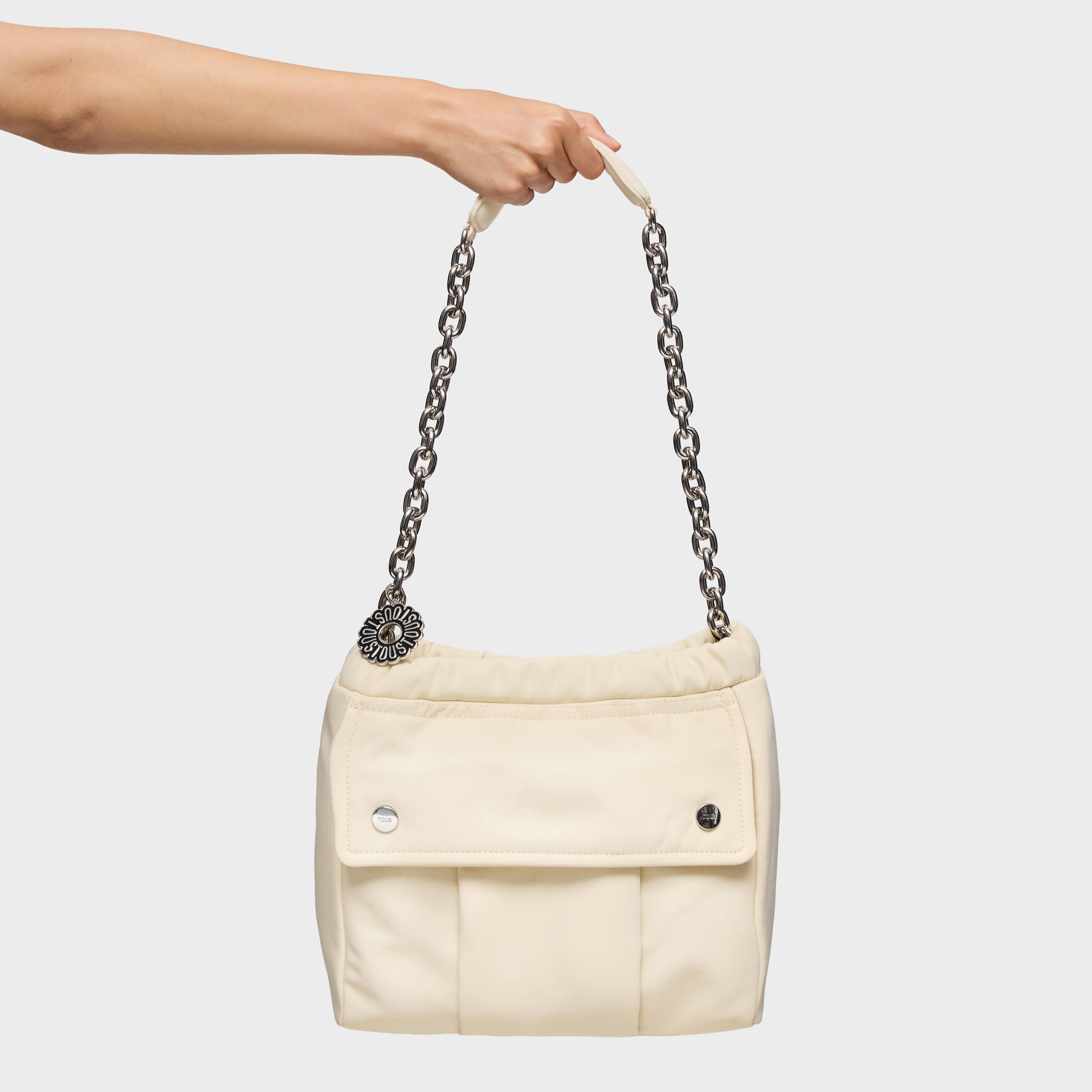 Medium beige Shoulder bag TOUS Jane Soft