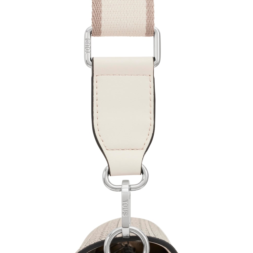 Medium beige Flap Crossbody bag TOUS MANIFESTO Essence image number 3