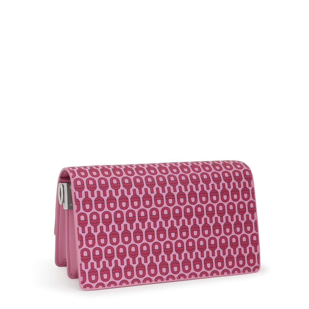 Středně velk&aacute; Crossbody kabelka s&nbsp;chlopn&iacute; fuchsiov&eacute; barvy TOUS MANIFESTO Essence