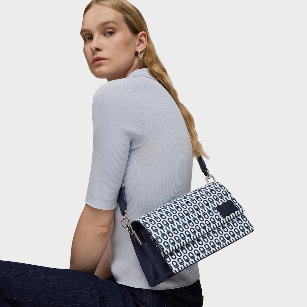 Medium navy blue Flap Crossbody bag TOUS MANIFESTO Essence