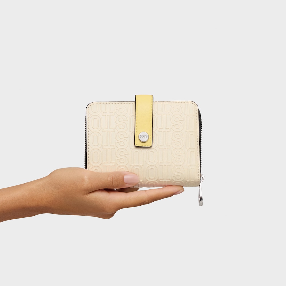 Cartera beige Urbana Logo New