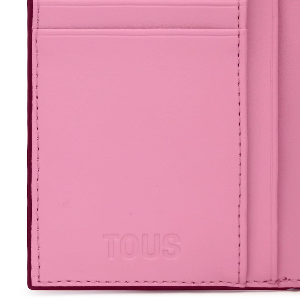 Fuchsia-colored Flap Card wallet TOUS MANIFESTO Essence