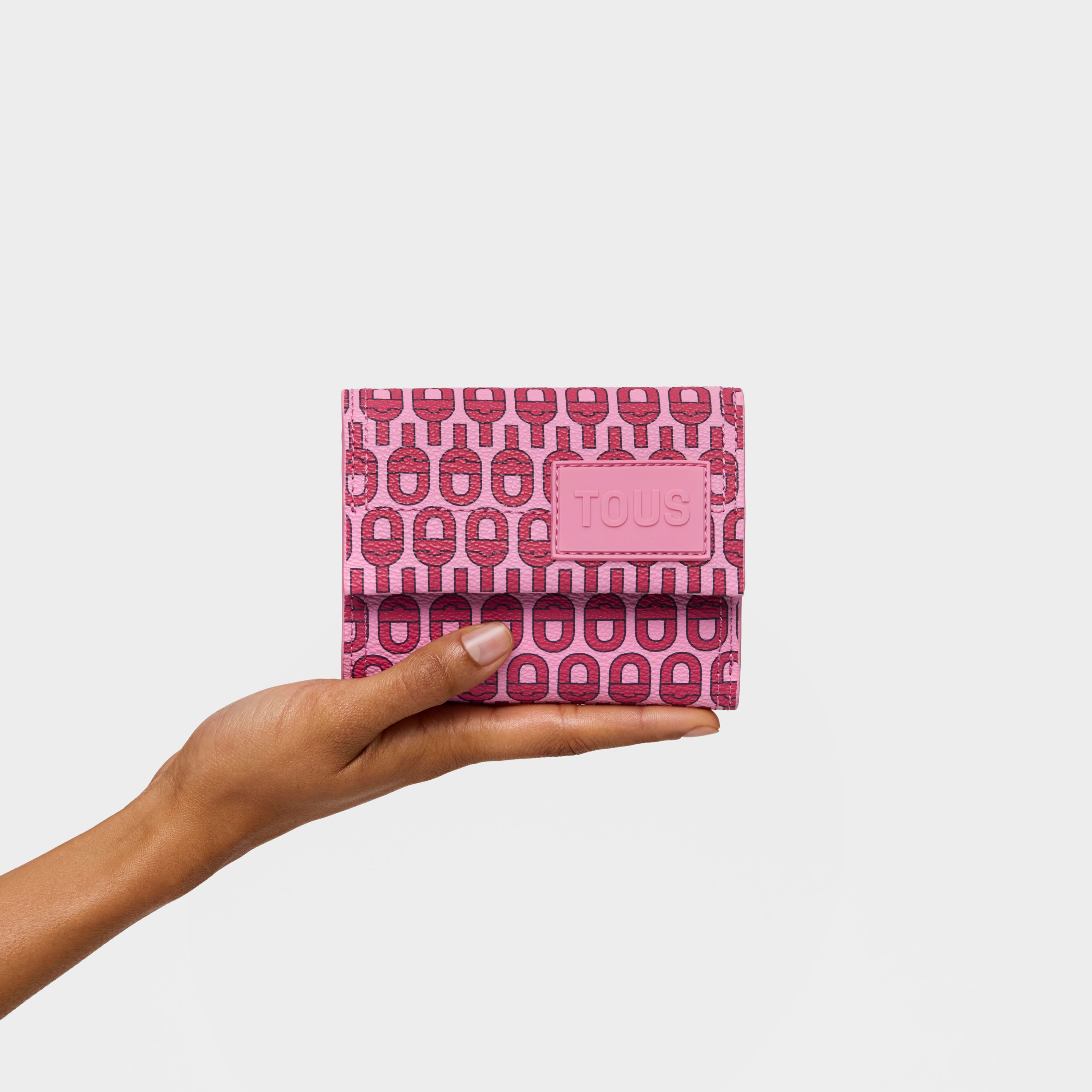 Fuchsia-colored Flap Card wallet TOUS MANIFESTO Essence