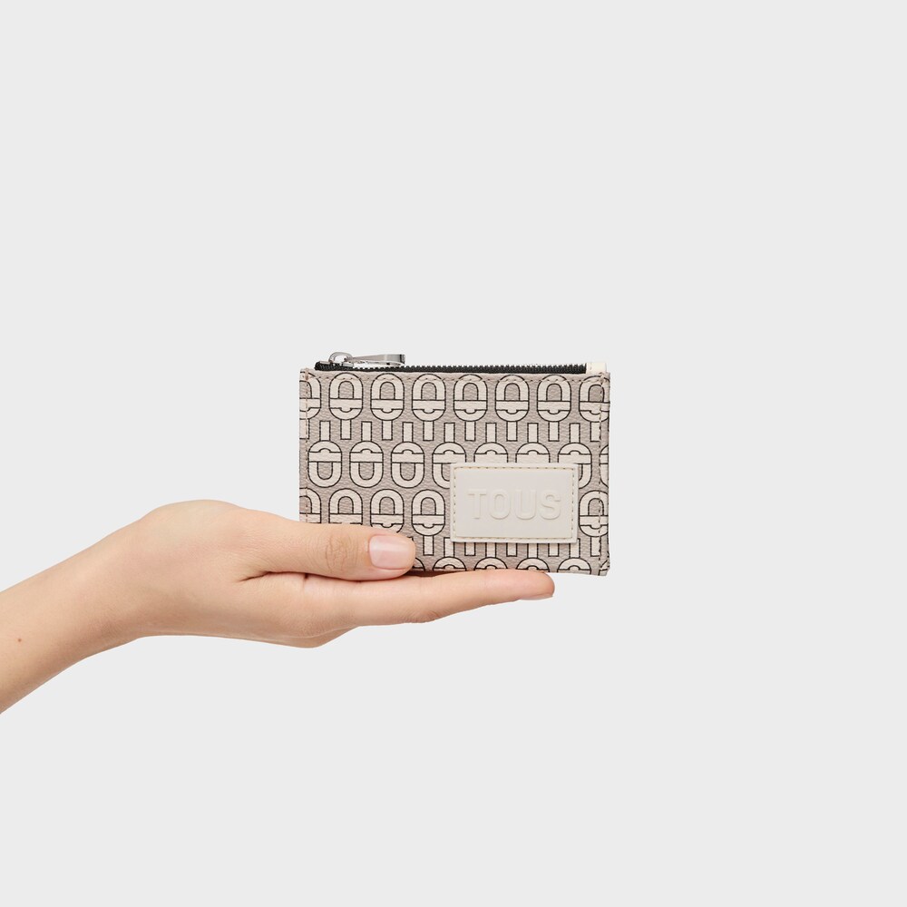 Porta-moedas/porta-cart&otilde;es bege TOUS MANIFESTO Essence