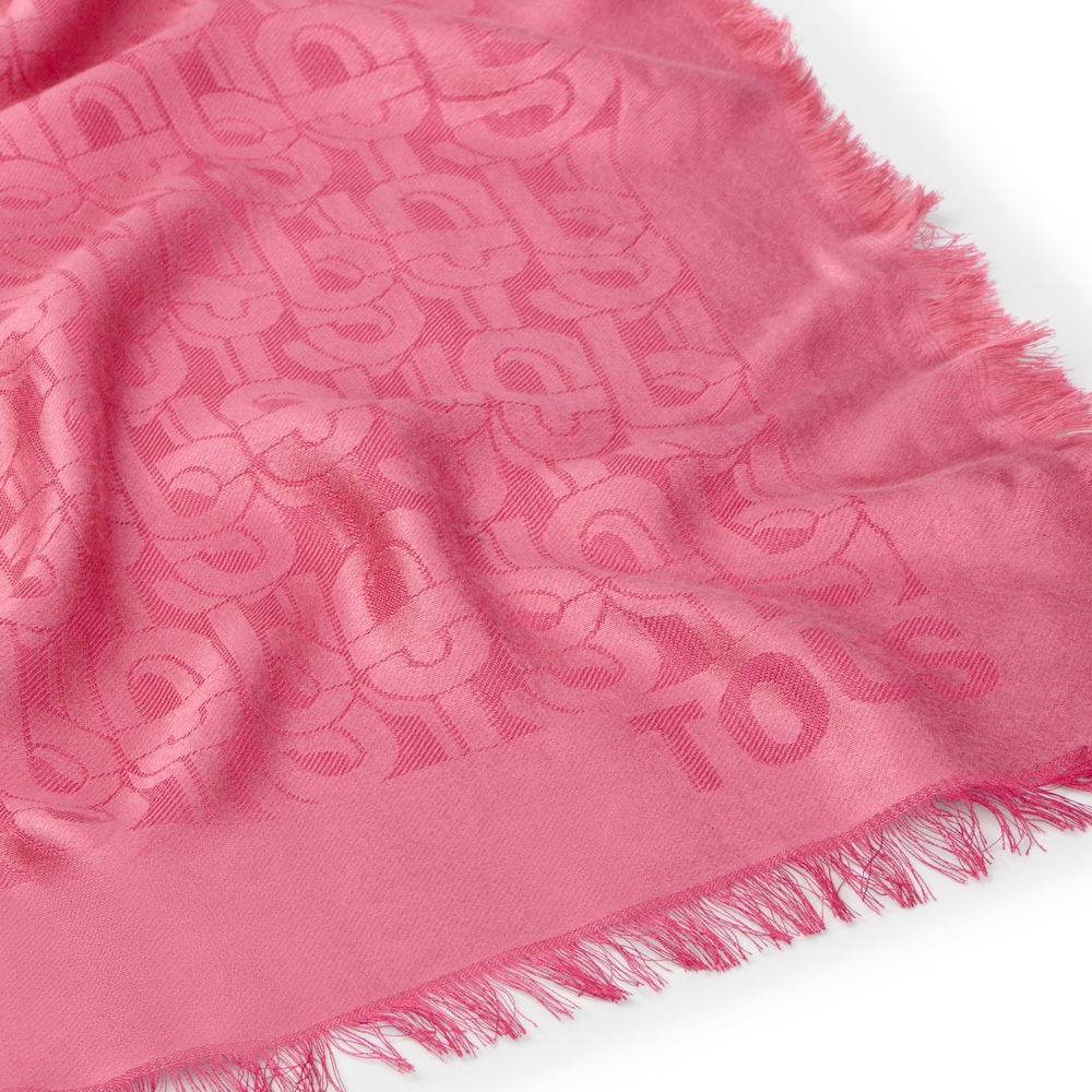 Pañuelo cuadrado grande rosa TOUS MANIFESTO image number 1
