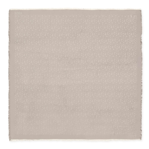 Large square taupe Scarf TOUS MANIFESTO