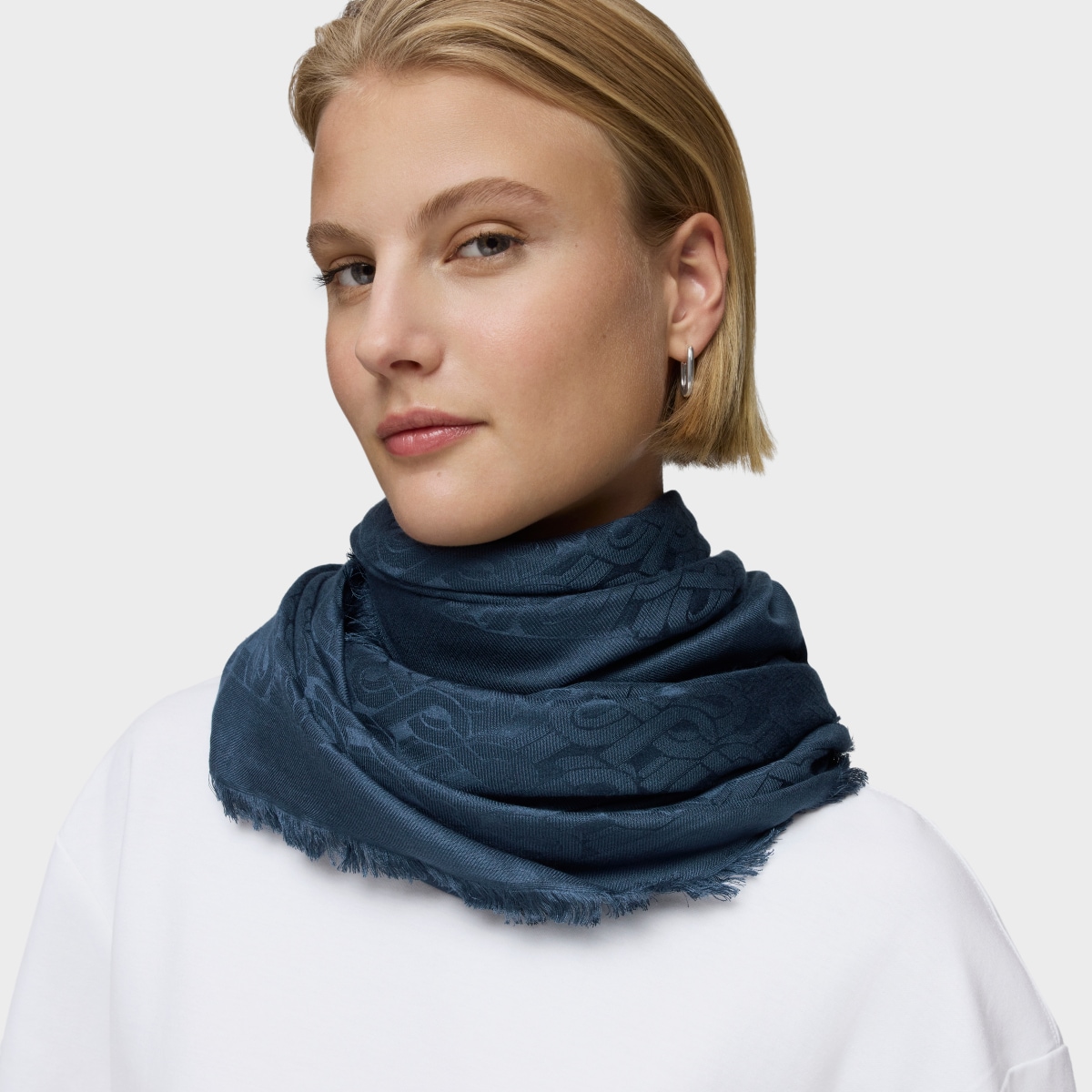 Large square dark gray Scarf TOUS MANIFESTO
