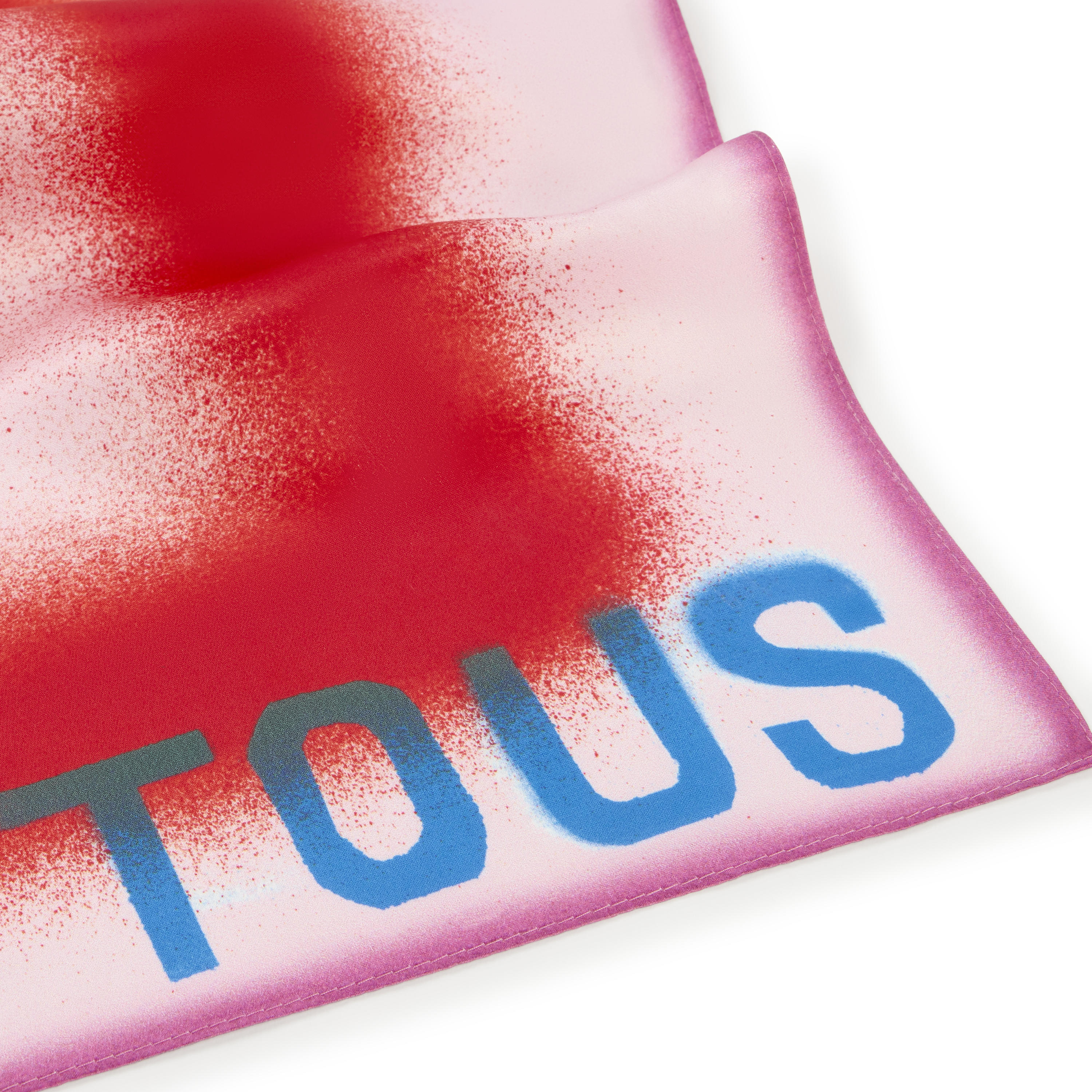 Pale pink square Scarf TOUS Motif Flower