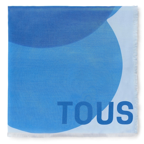 Blue Foulard TOUS Blurry Bear